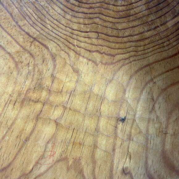 Vintage Primitive Folk Art Hand Carved Wood Serving Bowl 11" MCM - Picture 6 of 10